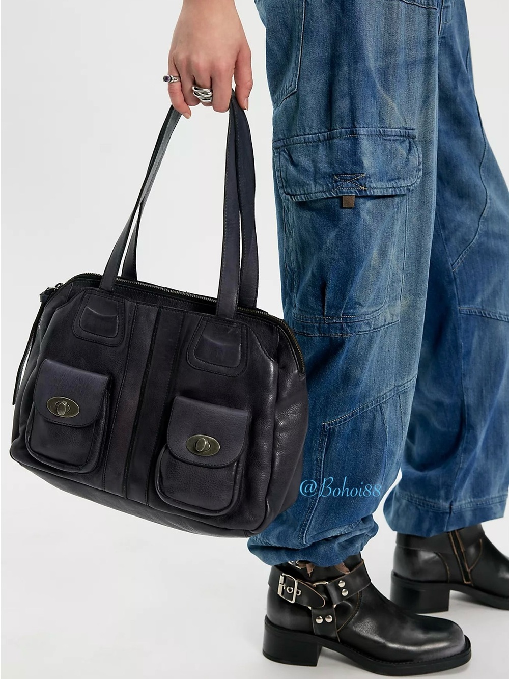 NEW Free People Billie Bowler Bag - Picture 12 of 13